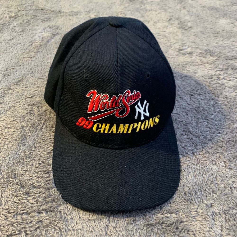 Vintage 90s NY Yankees World Series Champions Hat Black Boot‎